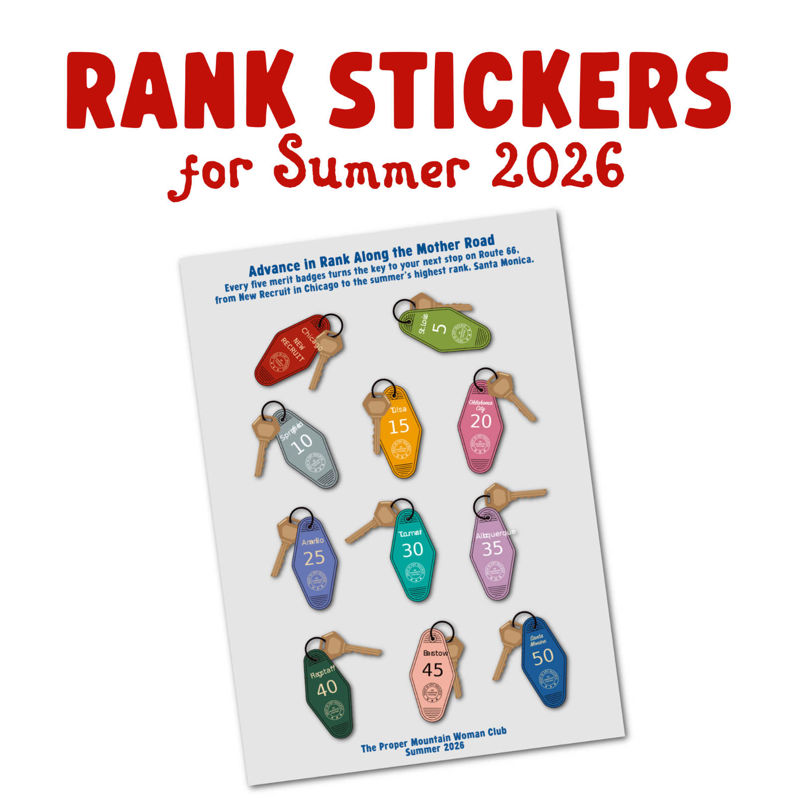 Rank Sticker Sheet
